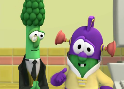 floralflesh: When I’m bored I paint arms onto VeggieTales screencaps