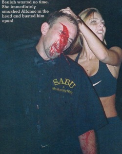 chipsandbeermag:  Beulah vs Fonzie, ECW  GRINDHOUSE