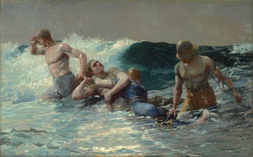 antonio-m:  ‘Undertow’, 1886 by Winslow Homer  (1836-1910).