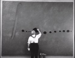 furtho:Joan Miró and his Triptych Bleu I, II, III, 1961 (via