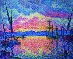 lonequixote:  Paul Signac  The Port, Red Sunset  (via: @lonequixote​)