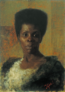 medievalpoc:  1800s Week! Anton Ažbe Portrait of a Black Girl