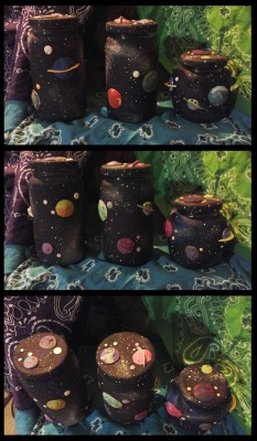 mechabekahscakery:  mechabekahscakery:  Space Stash Jars I recently