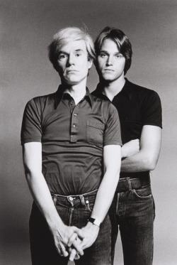 pattismithandrobertmapplethorpe:Andy Warhol and Jed Johnson by