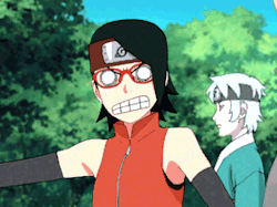 uzuchiwas:  Sarada (+ her teammates) during and after the fight