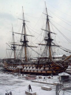 bantarleton:  HMS Victory in the snow, 2009.