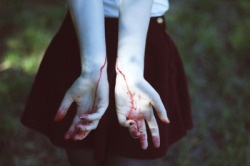 spaceghostsandzombies:  Bloody Hands. on We Heart It. http://weheartit.com/entry/71624470/via/NanaImay