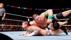 fishbulbsuplex:  John Cena vs. C.M. Punk  WWE Porn!