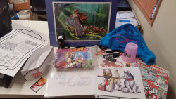 Some of the swag I got during the con! I got lucky and was able