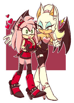 mimeeva:  Amy and Rouge~   < |D’‘‘‘