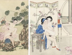 bbzrjwm:  Two Chinese erotic paintings  Late Qing dynasty  Ink