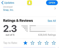 kaleochu:snapchat’s rating went down so much since their shitty