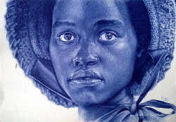 asylum-art:Stunning  Ballpoint Pen Drawings by Enam Bosokah