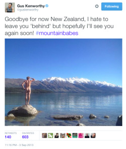 That one time Gus went to New Zealand! 