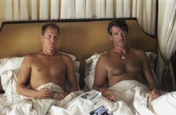 manculture:  Woody Harrelson and Pierce Brosnan