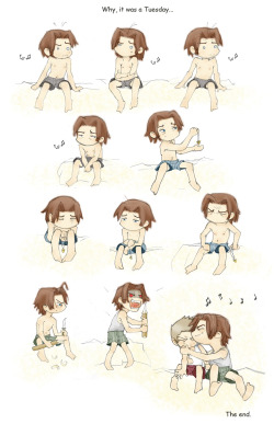 nancy444:  topsambottomdean:  SPN: episode 3x11, chibi by ~muddydun