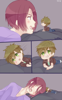 crispyfrites:  Tachibanana tries to imitate Rin And Rin is weak