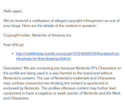 I’M REMOVING ALL NINTENDO PROPERTY FROM TUMBLR CLEAN OR OTHERWISE.