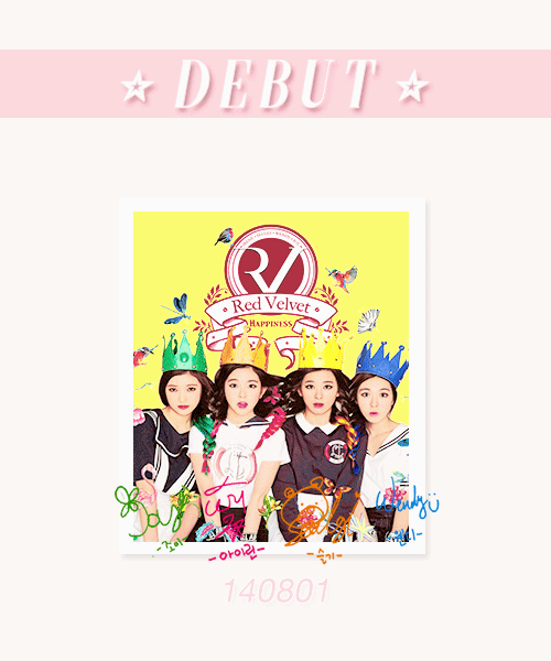 maerinah:   #160801 #Happy2ndAnniversaryRedVelvet! ðŸ’•   The groupâ€™s name represents its concept, defined by two different images (Red and Velvet) portrayed in their music and performances. â€œRedâ€ signifies their vivid and bold image, whereas â€œVel