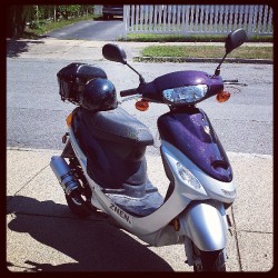 The newest set of wheels. Love this thing! #scooter #islandlife