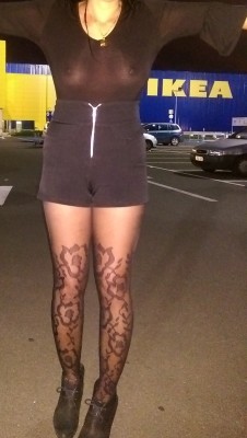 venividivici999:  another IKEA session in a sheer bodysuit. 