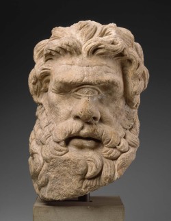 theancientwayoflife: ~Head of Polyphemos. Culture: Greek or Roman