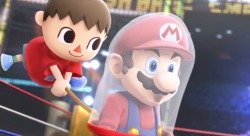 pixelatedcowboy:  mastergir:  Villager in the new Smash Bros.  amazing 