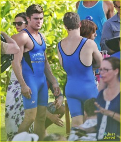 thethis:  Zac Efron Wears Tight Wrestling Singlet with Adam DeVine!!!(via