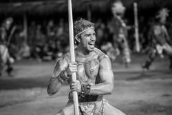   Rapa Nui man, photographed at the Festival de las Artes del