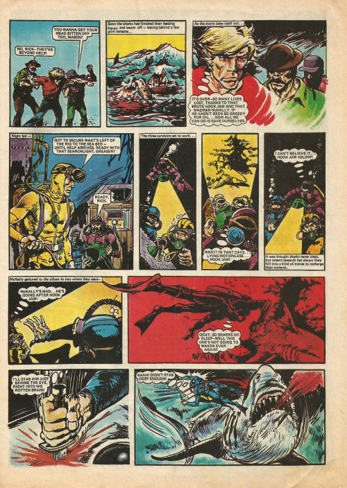 Hook Jaw, from Action comic 10th April, 1976. (IPC Magazines).From 30th Century Comics, London.