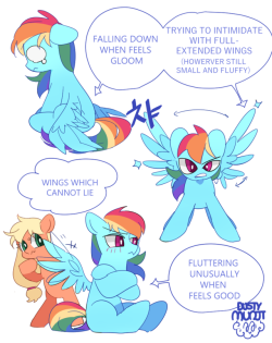 tchernobog: dusty-munji:  Cute Pegasus Dash.  Mood(y) Wings!