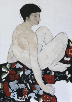 artchipel:  Juliette Lemontey - Bird. Huile sur drap, 162x114 cm