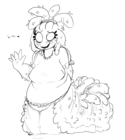 From a skype idea. A cucumber girl who vomits up her guts when