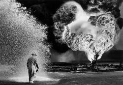 alexlug:  Photo by Sebastiao Salgado Fireman Kuwait (1991)