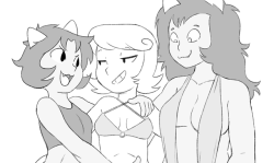 dezzone: Roxy, Meulin, and Nep let it all hang out! Get the full