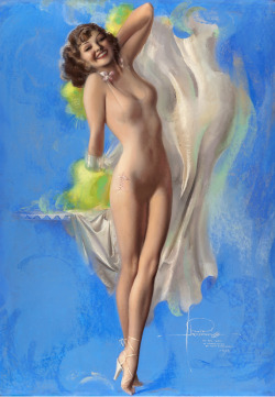 gmgallery:  The B&B Girl - by Rolf Armstrong Original pastel