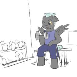 Thunderlane working out. Was supposed to be the 30 min challenge