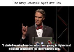 tastefullyoffensive:  Bill Nye explains why he always wears bow