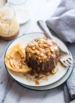 fullcravings:  V/GF Apple Pie Peanut Butter Mug Cake