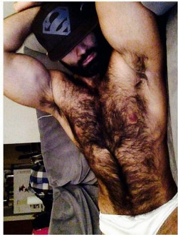 OMG he is one hairy sexy looking man - this is what dreams are