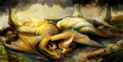 pkmn-breeder-rose:  Charizard Napping with NinetailsClick Here