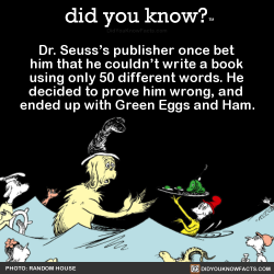 did-you-kno:  Dr. Seuss’s publisher once bet  him that he couldn’t
