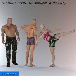  Add  some cool tattoos to your Genesis 3 Male based characters.