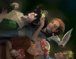 gavi-gavi:  Have some flower crown Team Avatar to cheer you up