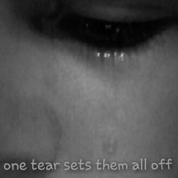 One tear sets them all off on We Heart It.