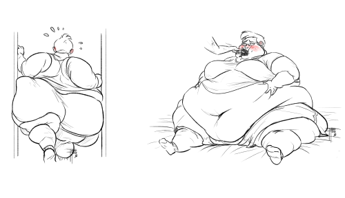 tubbertons: A weight gain commission someone had not too long ago. They never actually got back to me after I sent them to pic to know if it was ok, but I guess I’m posting anyway. Thought it was a good sample if anything for commissions.