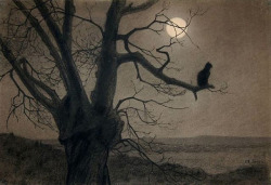 loumargi:  Theophile Steinlen - Chat au clair-de-lune 