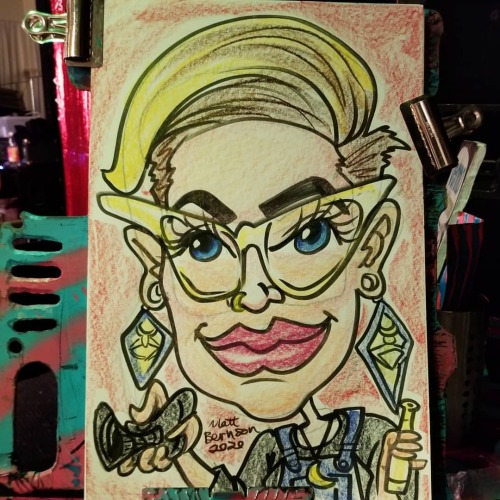 I had fun doing caricatures today at the Luv Buzz market at ONCE