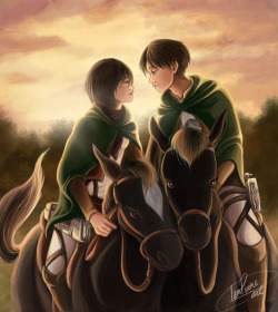 lampurpleart:  Levi strategically rides one of the tallest horses