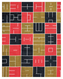design-is-fine:  Alvin Lustig, textile design Intaglio, 1948-49. From